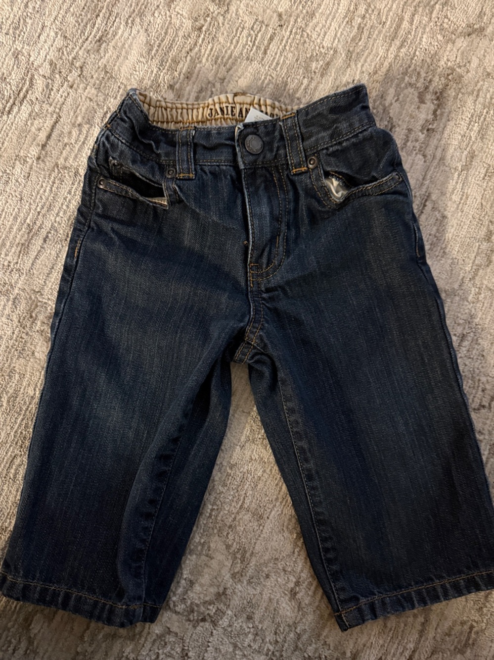 Janie and Jack Dark Blue Kids Denim Jeans